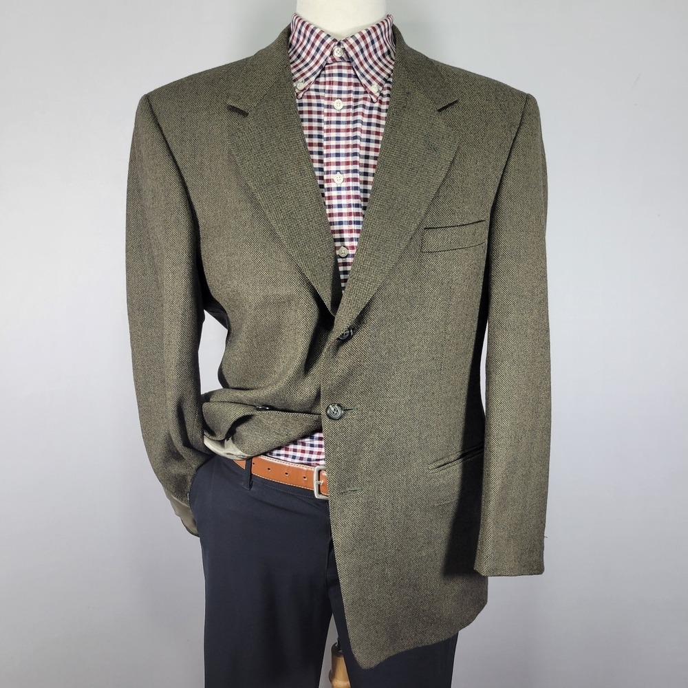 Gianfranco Ruffini Men's Sport Coat‎ Blazer Two Button Soft Lambs Wool Size 44R